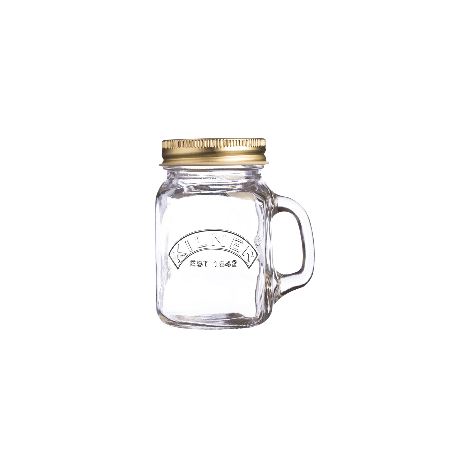 Kilner Schnapsglas mit Henkel und Deckel 140 ml PureNature