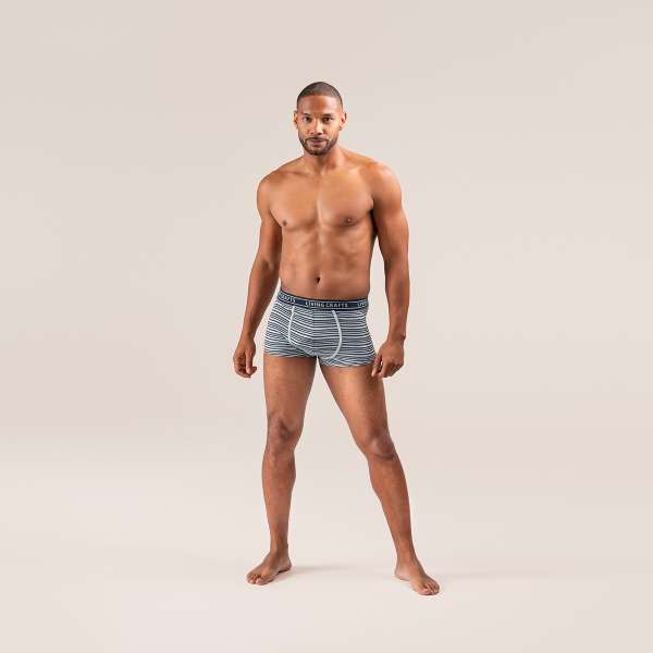 Gestreifte Herren Boxer Shorts von Living Crafts im 2er-Pack