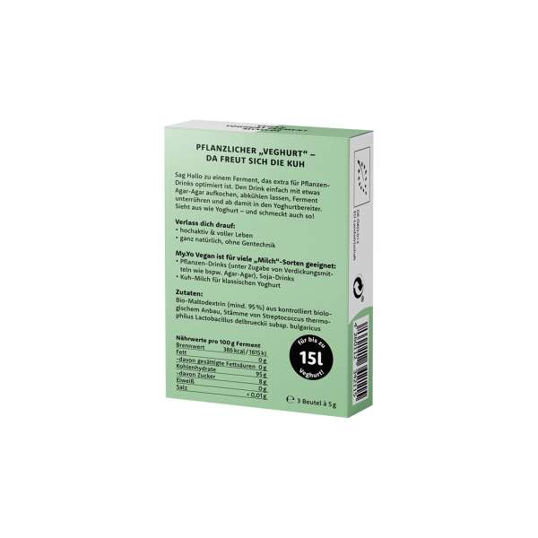 Genuss ohne Kompromisse: My Yo Joghurtferment Vegan