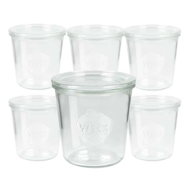 Weckgläser 500 ml: Sparset 6 WECK Einkochgläser RR 100 Weckgläser 500 ml: Sparset 6 WECK Einkochgläser RR 100