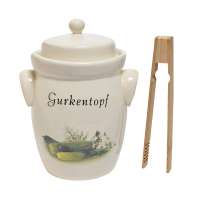 PureNature Gurkentopf Steingut - mit Deckel, 5 l oder 3,5 l PureNature Gurkentopf Steingut - mit Deckel, 5 l oder 3,5 l