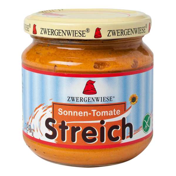 Brotaufstrich Zwergenwiese Sonnen Tomate - Bio-zertifiziert und vegan Brotaufstrich Zwergenwiese Sonnen Tomate - Bio-zertifiziert und vegan
