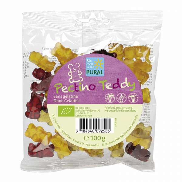 Teddy vegane Fruchtgummis in fünf Sorten Teddy vegane Fruchtgummis in fünf Sorten