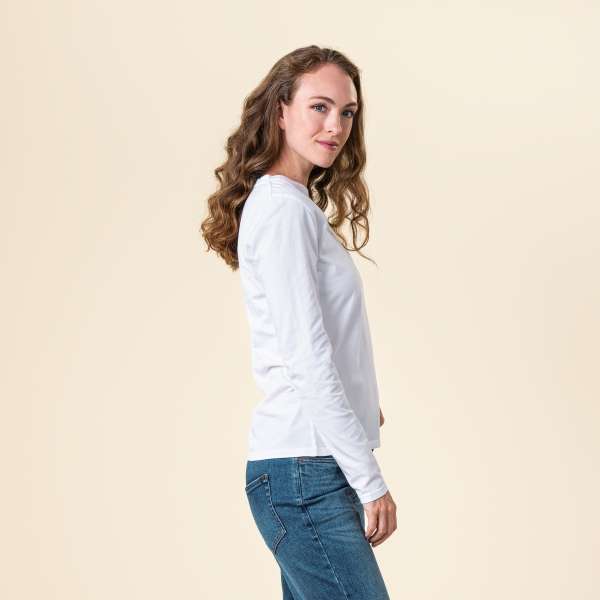 Living Crafts Damen Langarm-Shirt Tarana aus Bio-Baumwolle