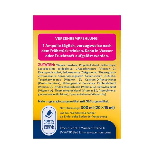 Emcur® Gelée Royal 500 mg Erdbeere