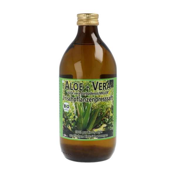 Aloe Vera Saft aus Bio Anbau - 500 ml Glasflasche Aloe Vera Saft aus Bio Anbau - 500 ml Glasflasche