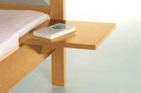 Nachttisch zum Einhängen am Bett: Massivholz 40 x 40 cm