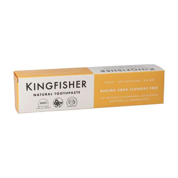 Kingfisher Bio Zahncreme mit Baking Soda für weißere Zähne Kingfisher Bio Zahncreme mit Baking Soda für weißere Zähne
