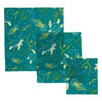 Bee's Wrap Bienenwachstuch Set Ocean Print - statt Frischhaltefolie Bee's Wrap Bienenwachstuch Set Ocean Print - statt Frischhaltefolie