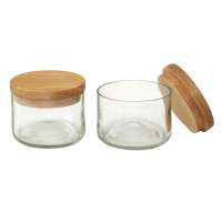 Vorschau: Side by Side - Glasdose mit Holzdeckel für Salz & Gewürze - 2er Set Vorschau: Side by Side - Glasdose mit Holzdeckel für Salz & Gewürze - 2er Set