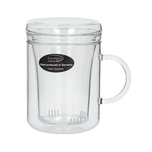 Trendglas Jena Teeglas mit Sieb und Deckel aus leichtem Borosilikatglas Trendglas Jena Teeglas mit Sieb und Deckel aus leichtem Borosilikatglas