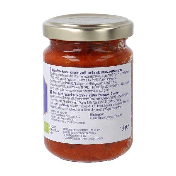 Pesto Rosso aus dem Glas ohne Käse, vegan kaufen