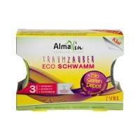 Putzschwamm mit Edelstahlwolle & Bio Seife aus Waschnuss Putzschwamm mit Edelstahlwolle & Bio Seife aus Waschnuss