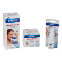 Emcur Set Nasendusche - Nasenspülsalz, Nasenspray gratis Emcur Set Nasendusche - Nasenspülsalz, Nasenspray gratis