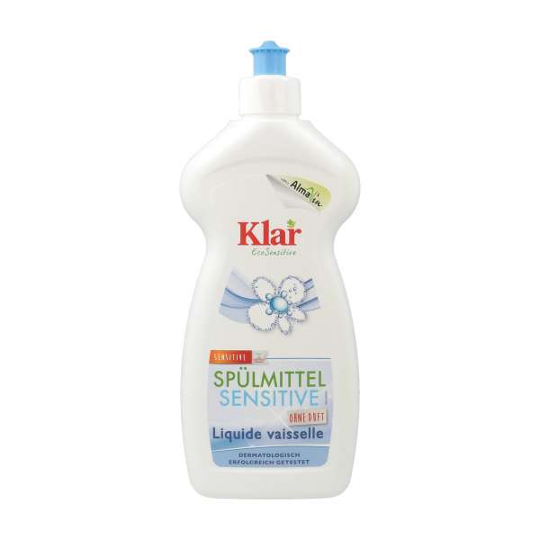 Klar Spülmittel sensitiv: duftfrei, umweltfreundlich & vegan Klar Spülmittel sensitiv: duftfrei, umweltfreundlich & vegan