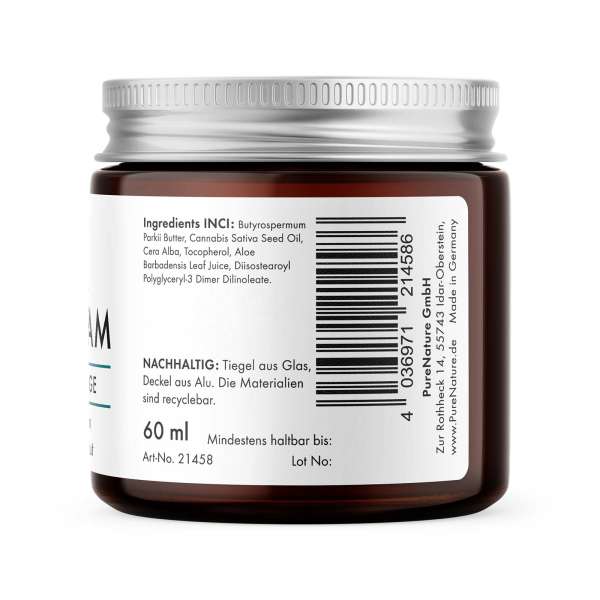 PureNature Hautbalsam mit Hanföl, Sheabutter & Aloe Vera
