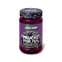 Allos Frucht Pur Brombeer Fruchtaufstrich mit 75% Bio Brombeeren Allos Frucht Pur Brombeer Fruchtaufstrich mit 75% Bio Brombeeren