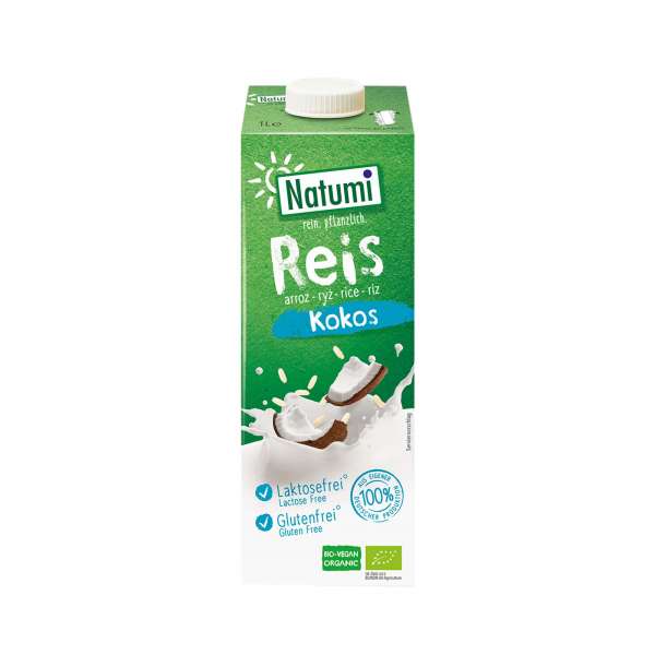 Reis Kokos Drink ohne Zucker-Zusatz von Natur aus süß Reis Kokos Drink ohne Zucker-Zusatz von Natur aus süß
