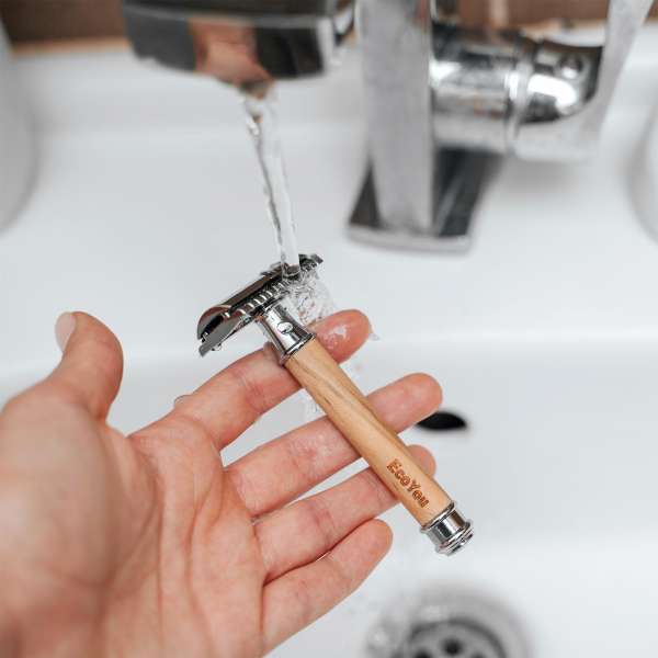 EcoYou Rasierhobel Olivenholz Holzgriff - für plastikfreies Badezimmer
