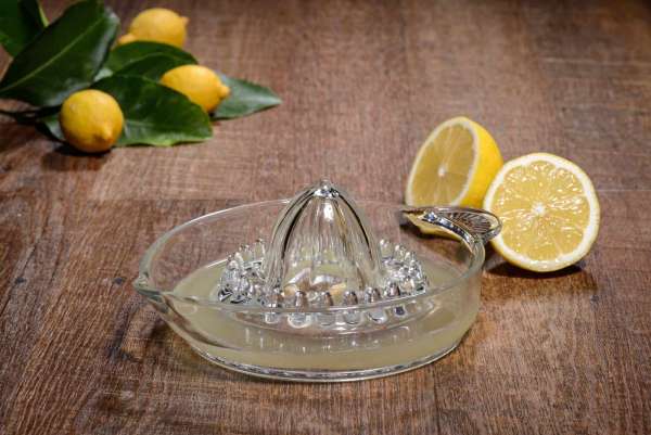 Saftpresse aus Glas - Hand Zitruspresse für Zitronensaft