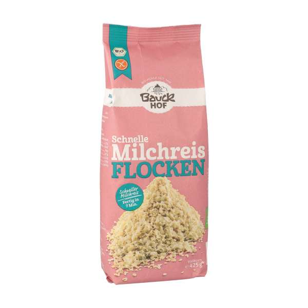 Bauckhof Milchreisflocken – schneller Milchreis in Bio-Qualität Bauckhof Milchreisflocken – schneller Milchreis in Bio-Qualität