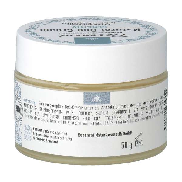 Rosenrot Vegane Deocreme - sensitiv ohne Plastik