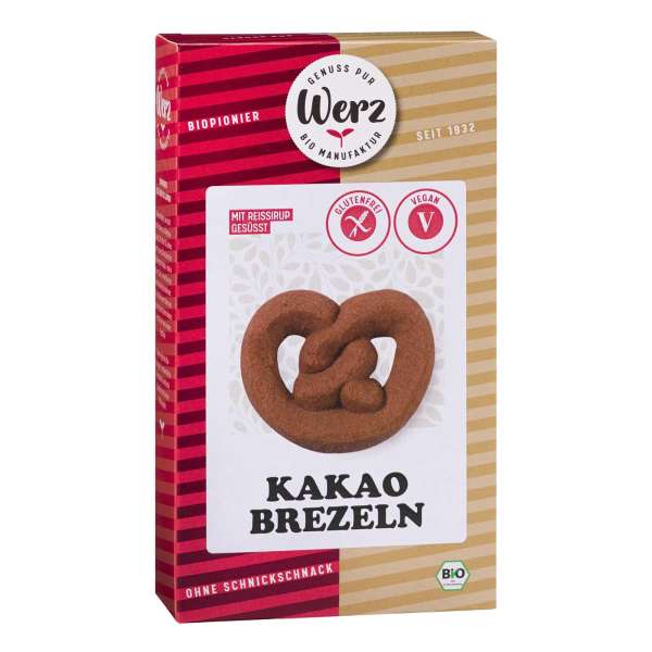 Reis Schoko Brezeln - mürbes Schokogebäck - mit Reissirup gesüßt Reis Schoko Brezeln - mürbes Schokogebäck - mit Reissirup gesüßt