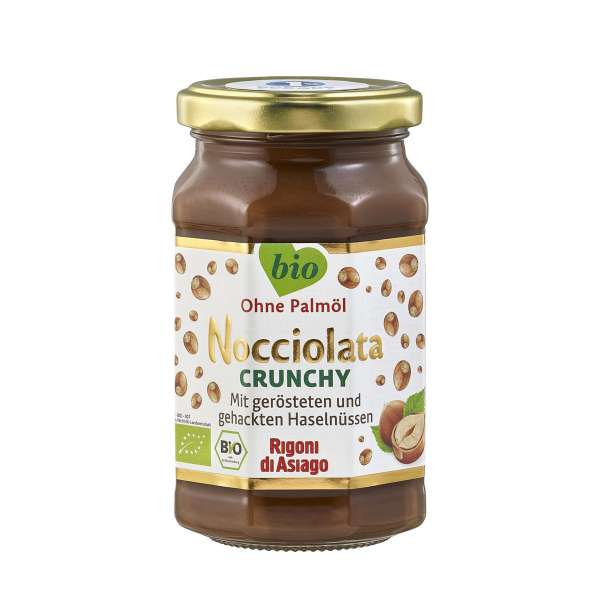 Nocciolata Crunchy - Die italienische Bio Haselnusscreme Nocciolata Crunchy - Die italienische Bio Haselnusscreme