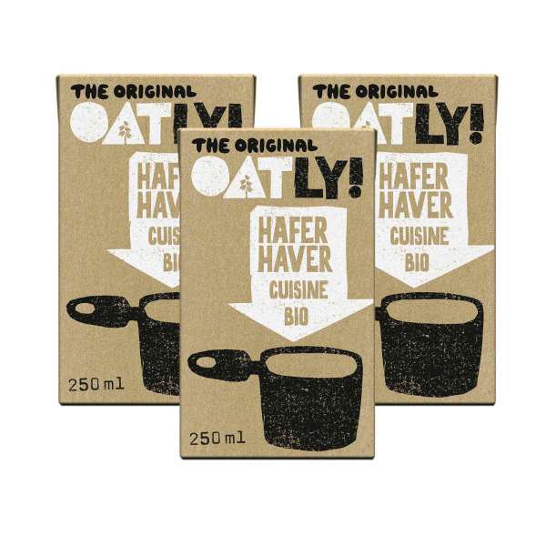 Oatly Hafer Cuisine Hafersahne Soja- & Laktose frei, 3 Stück Spar Pack Oatly Hafer Cuisine Hafersahne Soja- & Laktose frei, 3 Stück Spar Pack