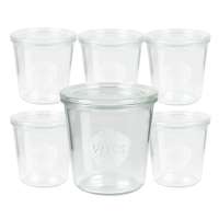 Weckgläser 500 ml: Sparset 6 WECK Einkochgläser RR 100 Weckgläser 500 ml: Sparset 6 WECK Einkochgläser RR 100