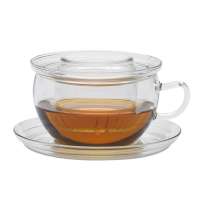 Trendglas Jena Teetasse Tea Time aus Glas mit Sieb und mit Deckel Trendglas Jena Teetasse Tea Time aus Glas mit Sieb und mit Deckel