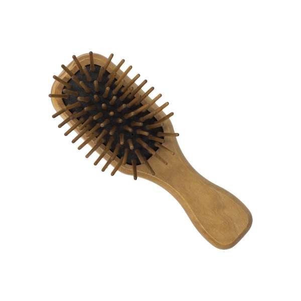 Mini Bürste aus Olivenholz - zum Haare bürsten unterwegs Mini Bürste aus Olivenholz - zum Haare bürsten unterwegs