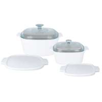 Kochtopfset Keramik 6-teilig - formschöne Glaskeramik weiß Kochtopfset Keramik 6-teilig - formschöne Glaskeramik weiß