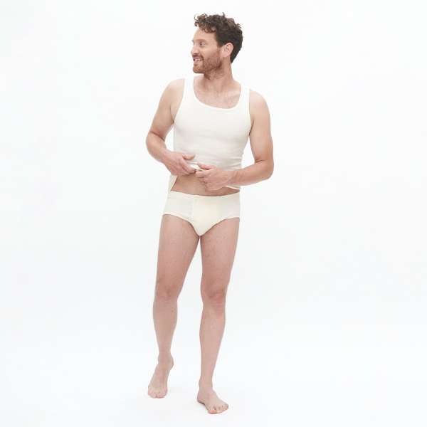 Herren Slips mit Eingriff aus 100% Bio Baumwolle - bequem