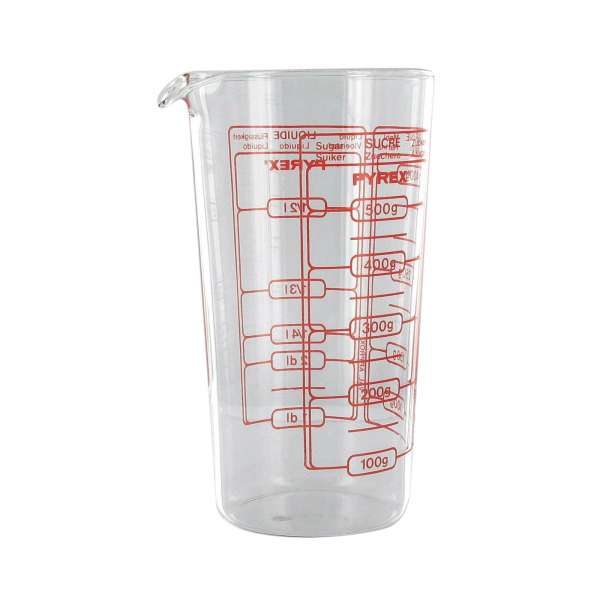 Pyrex Messbecher 0,5l - hohe Becherform aus hitzebeständigem Glas Pyrex Messbecher 0,5l - hohe Becherform aus hitzebeständigem Glas
