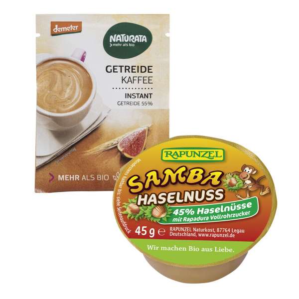 Gratisgeschenk Proben-Set Nuss-Aufstrich und Getreidekaffee Gratisgeschenk Proben-Set Nuss-Aufstrich und Getreidekaffee