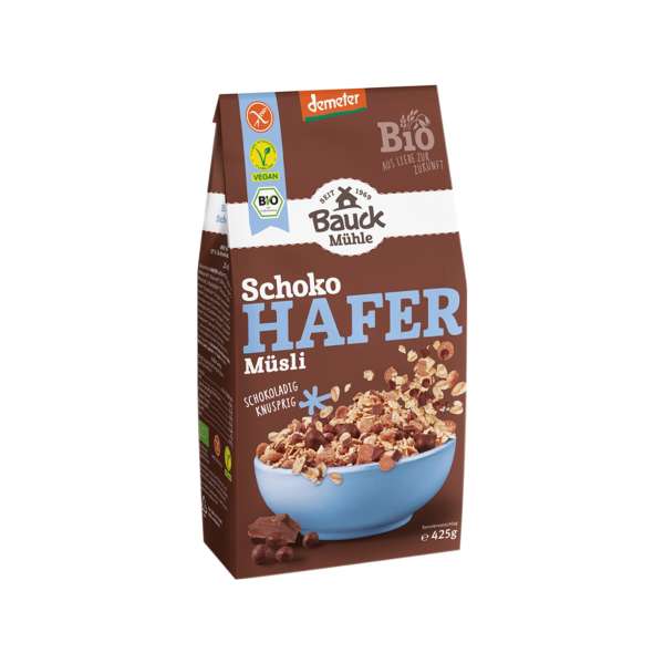 Bauckhof Schoko Müsli glutenfrei mit Hafer, 100% Bio Qualität Bauckhof Schoko Müsli glutenfrei mit Hafer, 100% Bio Qualität