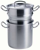 Fissler Multi Star hoher Topf mit Siebeinsatz für Pasta Fissler Multi Star hoher Topf mit Siebeinsatz für Pasta