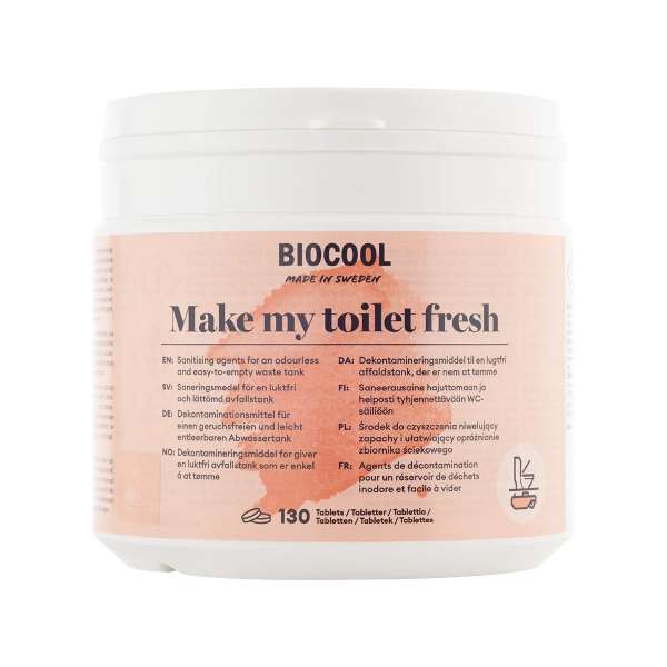 Campingtoilette-Reiniger Biocool Make my toilet fresh 130 Tbl Campingtoilette-Reiniger Biocool Make my toilet fresh 130 Tbl