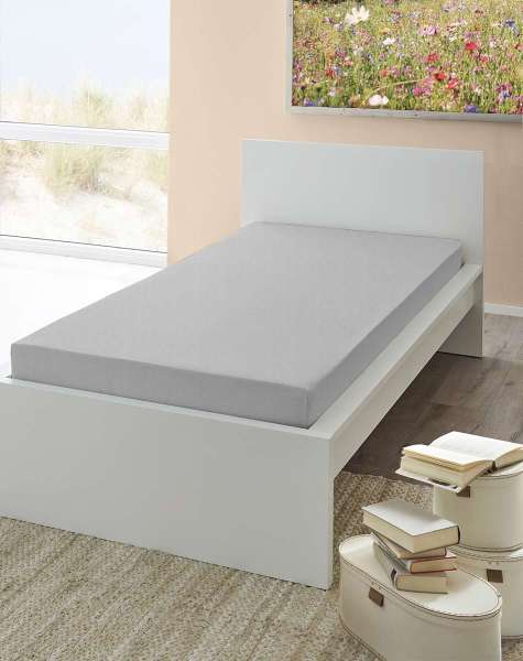 Bio Spannbettlaken mit Rundumgummi, pflegeleicht