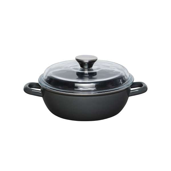 Riess Schmorpfanne 20/24/28 cm dark grey und lemon Riess Schmorpfanne 20/24/28 cm dark grey und lemon