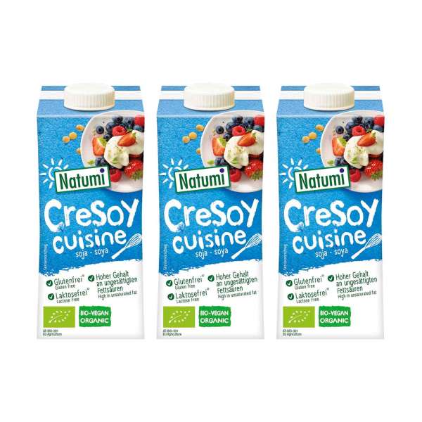 Natumi CreSoy Sojasahne aufschlagbar & cremig wie Sahne, 3er Spar Pack Natumi CreSoy Sojasahne aufschlagbar & cremig wie Sahne, 3er Spar Pack