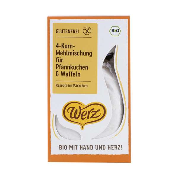 4 Korn Pfannkuchen- und Waffelmischung glutenfrei ohne Ei 4 Korn Pfannkuchen- und Waffelmischung glutenfrei ohne Ei