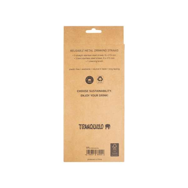 Tranquillo Strohhalme aus Metall - silber & rosegold