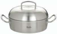 Fissler runder Bräter mit Hochraumdeckel aus 18/10 Edelstahl Fissler runder Bräter mit Hochraumdeckel aus 18/10 Edelstahl