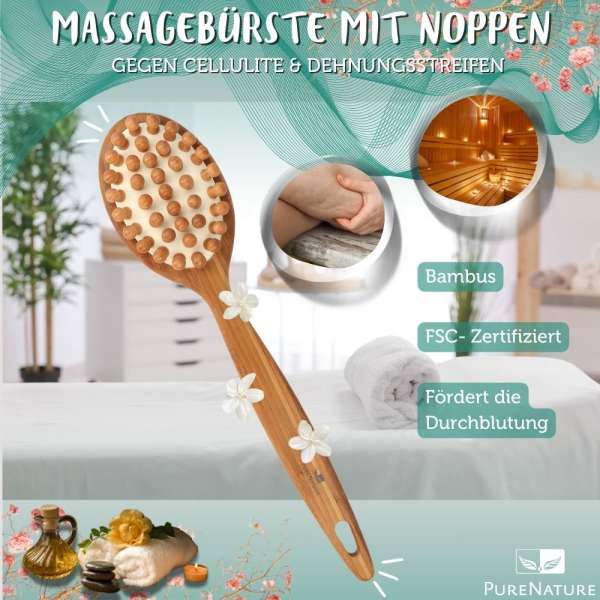 Massagebürste gegen Cellulite & Dehnungsstreifen mit Noppen kaufen