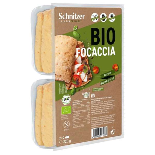 Glutenfreies Focaccia zum Aufbacken & Grillen wie in Italien Glutenfreies Focaccia zum Aufbacken & Grillen wie in Italien