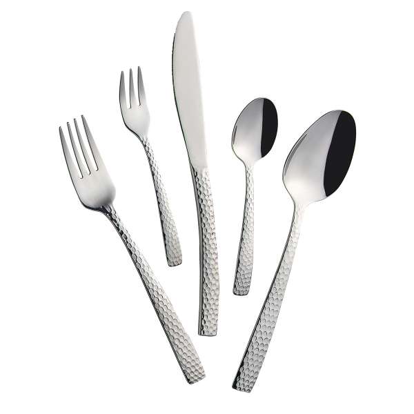 Besteckset Madison 30 Teile aus gehämmertem Edelstahl Besteckset Madison 30 Teile aus gehämmertem Edelstahl