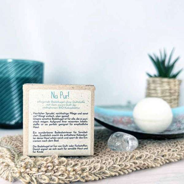 Lipfein vegane Bio-Badekugel „Na Pur“ sensitiv