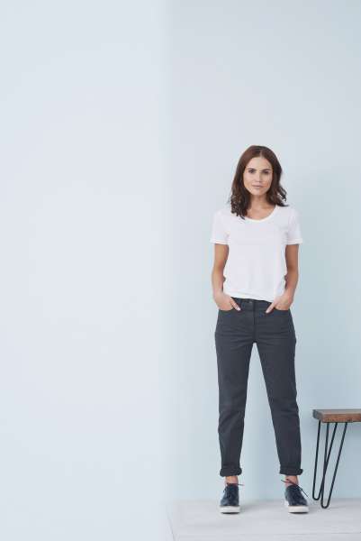 Living Crafts Damen Basic T-Shirt aus 100% Bio Baumwolle